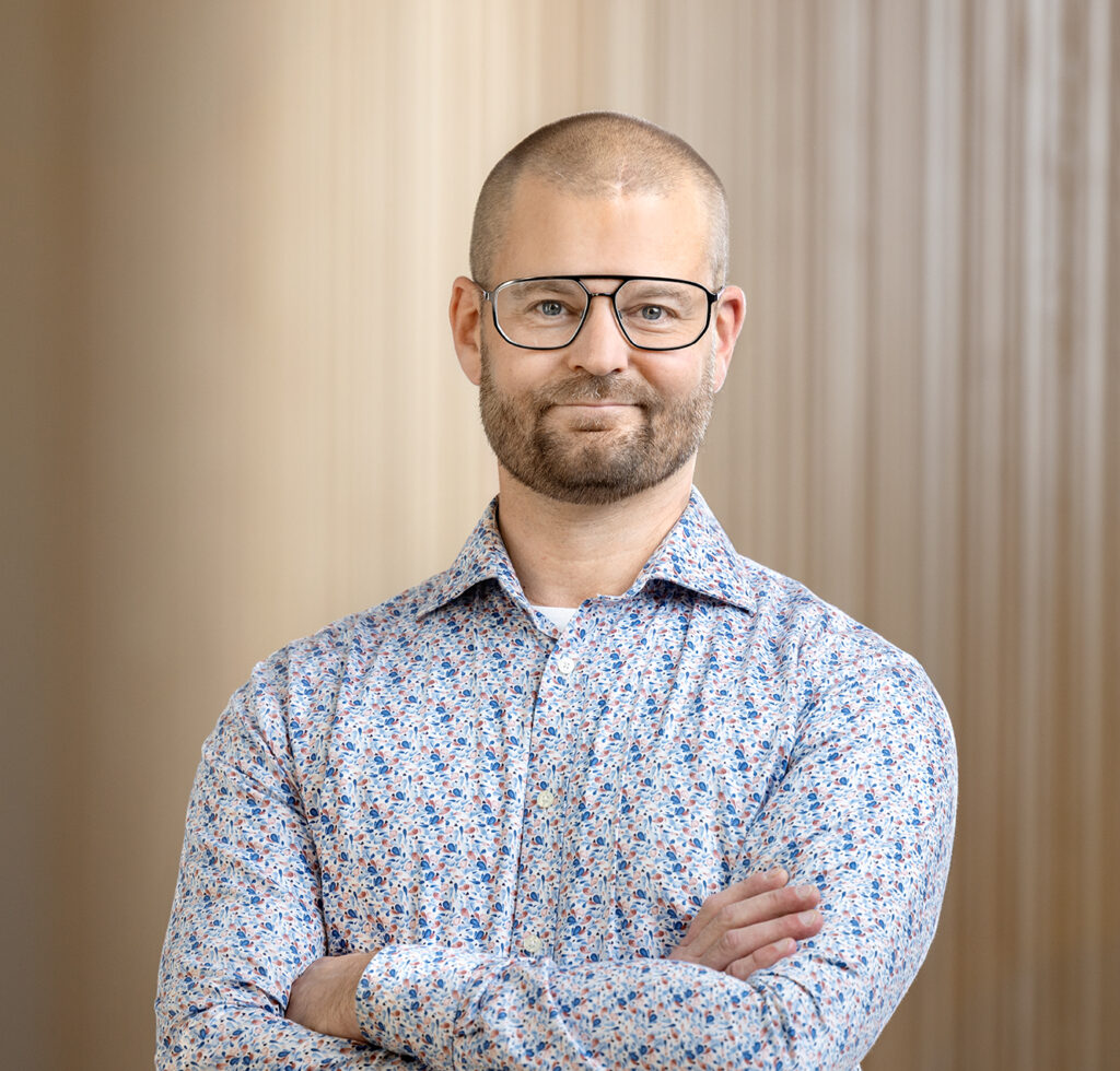 Porträtt av Martin Svensson som är Hållbarhetsansvarig på Länsförsäkringar Västerbotten