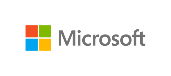 Logotyp för företaget Microsoft. Fyra kvadrater i färgerna röd, grön, blå och gul bildar tillsammans en större kvadrat. Till höger om kvadraterna står texten Microsoft